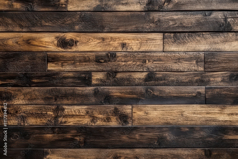 A close-up view of a textured wooden wall with varying shades of brown. A close-up view of a textured wooden wall with varying shades of brown.