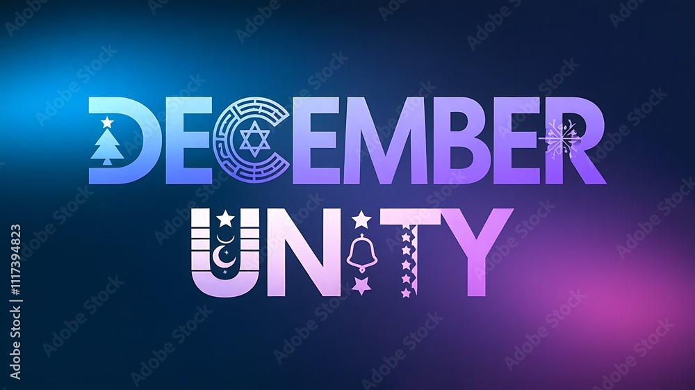 December Unity Shows Festive Religious Symbols Together December Unity Shows Festive Religious Symbols Together