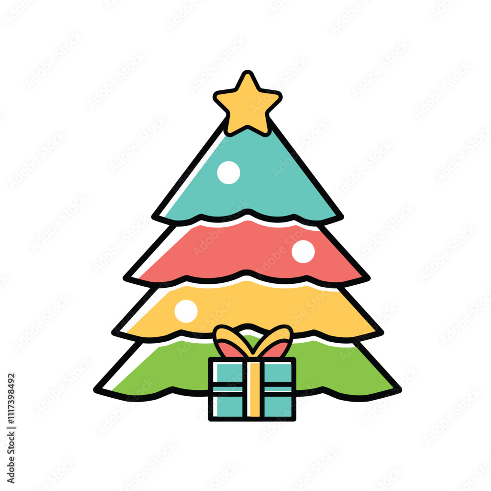 Vector illustration of a christmas tree Vector illustration of a christmas tree