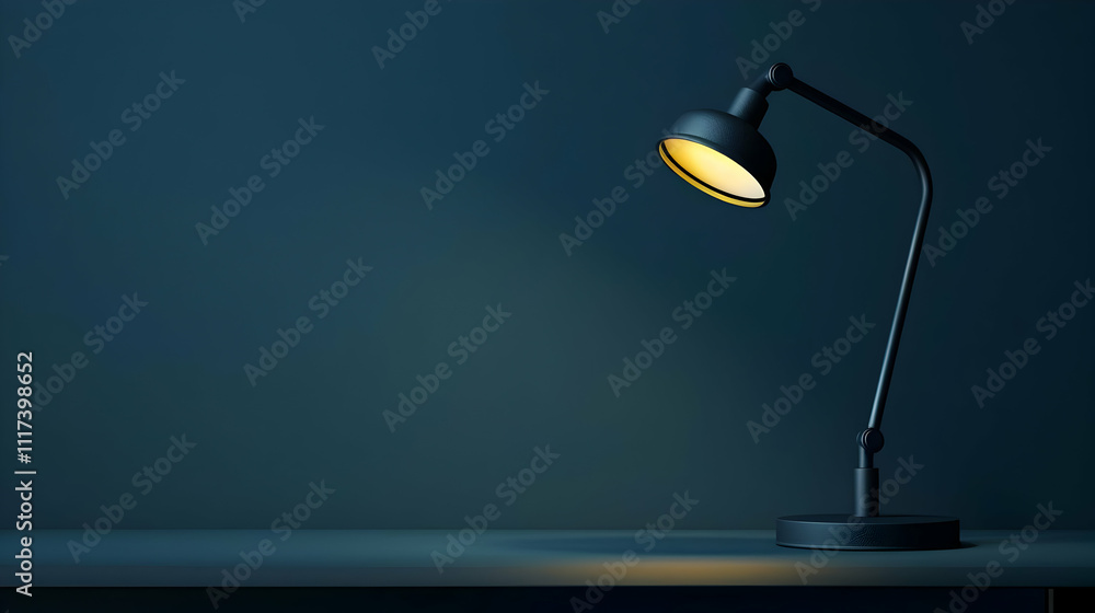 Dark Teal 3D Render of Desk Lamp Dark Teal 3D Render of Desk Lamp