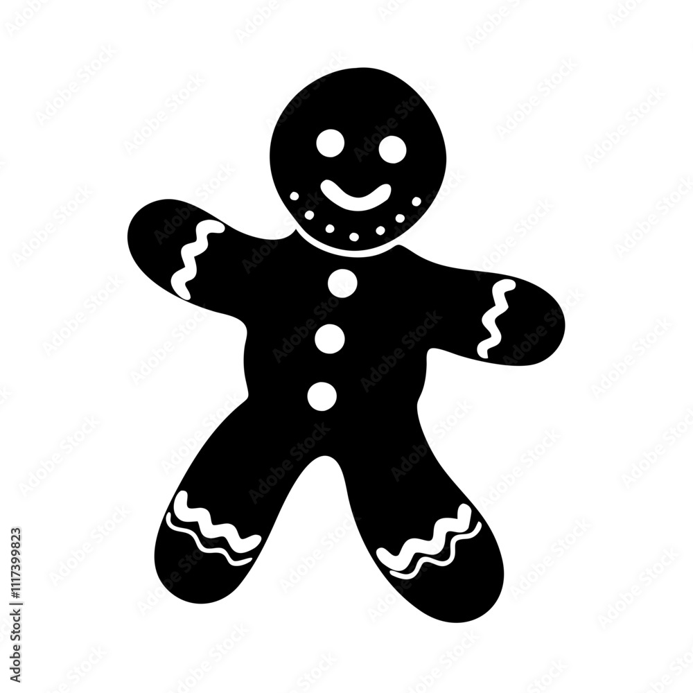 gingerbread man silhouette, christmas vector icon - silhouette vector art of gingerbread man, symbolizing holiday celebrations. christmas silhouette. gingerbread man silhouette, christmas vector icon - silhouette vector art of gingerbread man, symbolizing holiday celebrations. christmas silhouette.