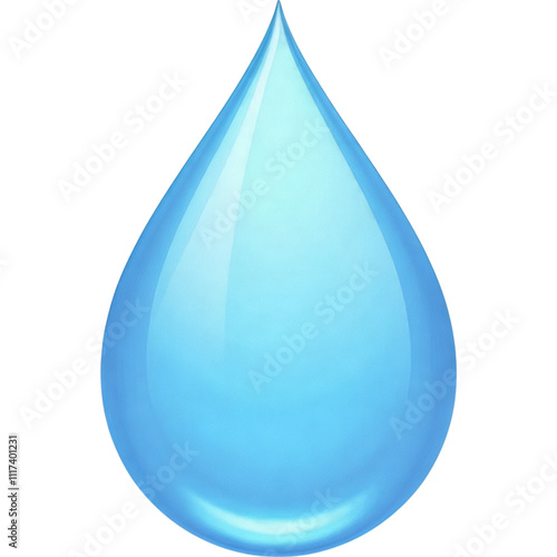 Blue drop of water