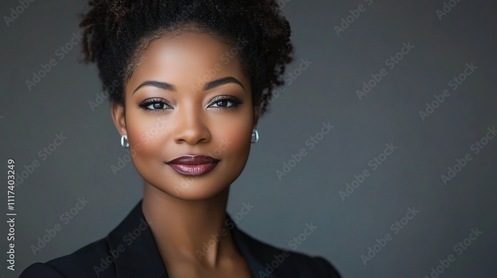 Confident Businesswoman Portrait in Studio Setting with Natural Light Confident Businesswoman Portrait in Studio Setting with Natural Light