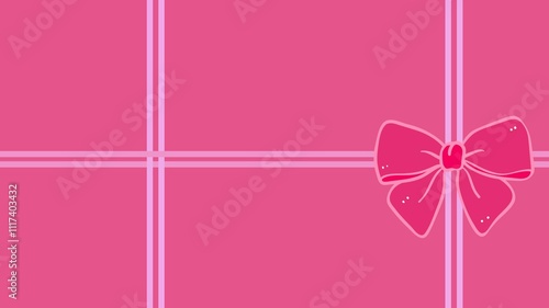 Pink gift box background image, gift wrapping paper, sweet and fresh feeling for the special day. photo