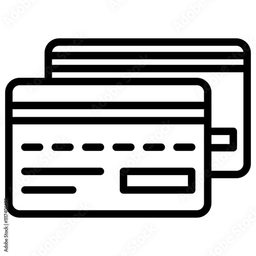 Credit Card Vector Line Icon