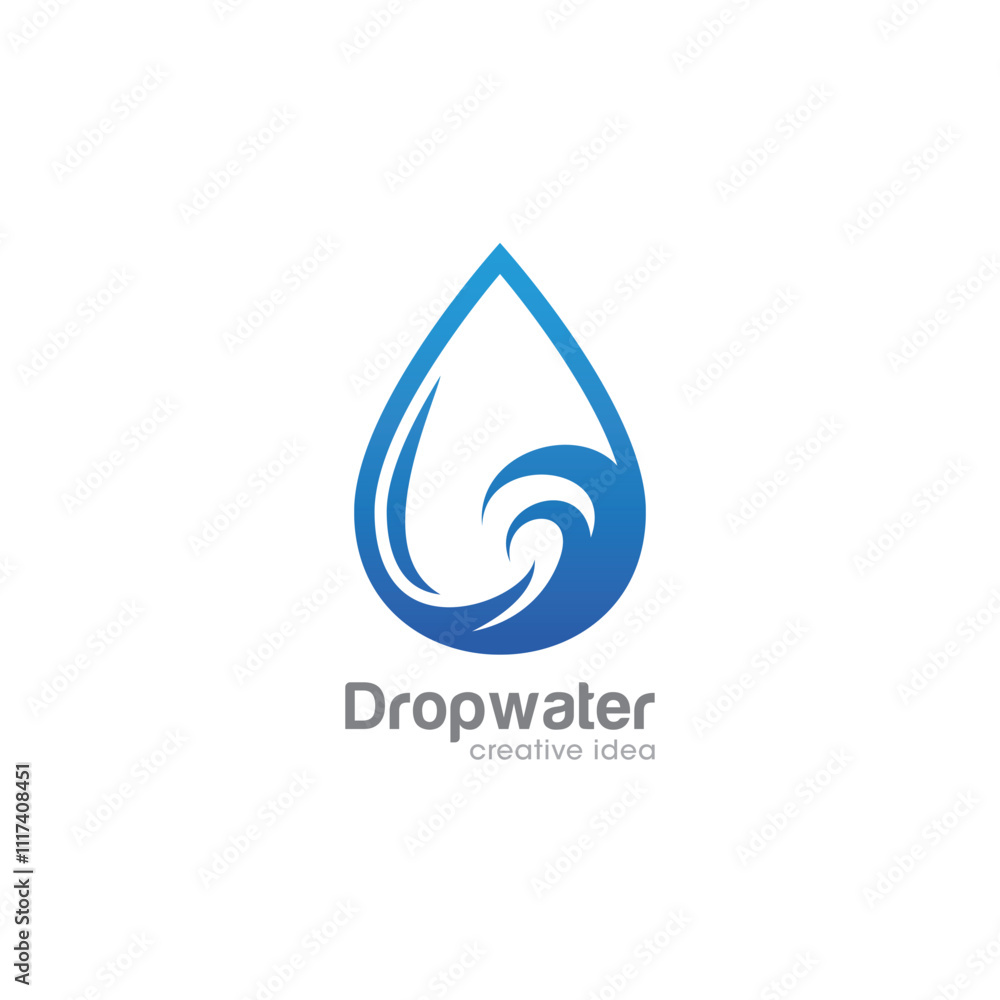 Creative Drop Water Concept Logo Design Template Creative Drop Water Concept Logo Design Template