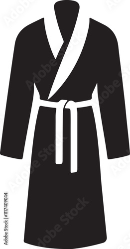 bathrobe icon silhouette design vector art illustration.