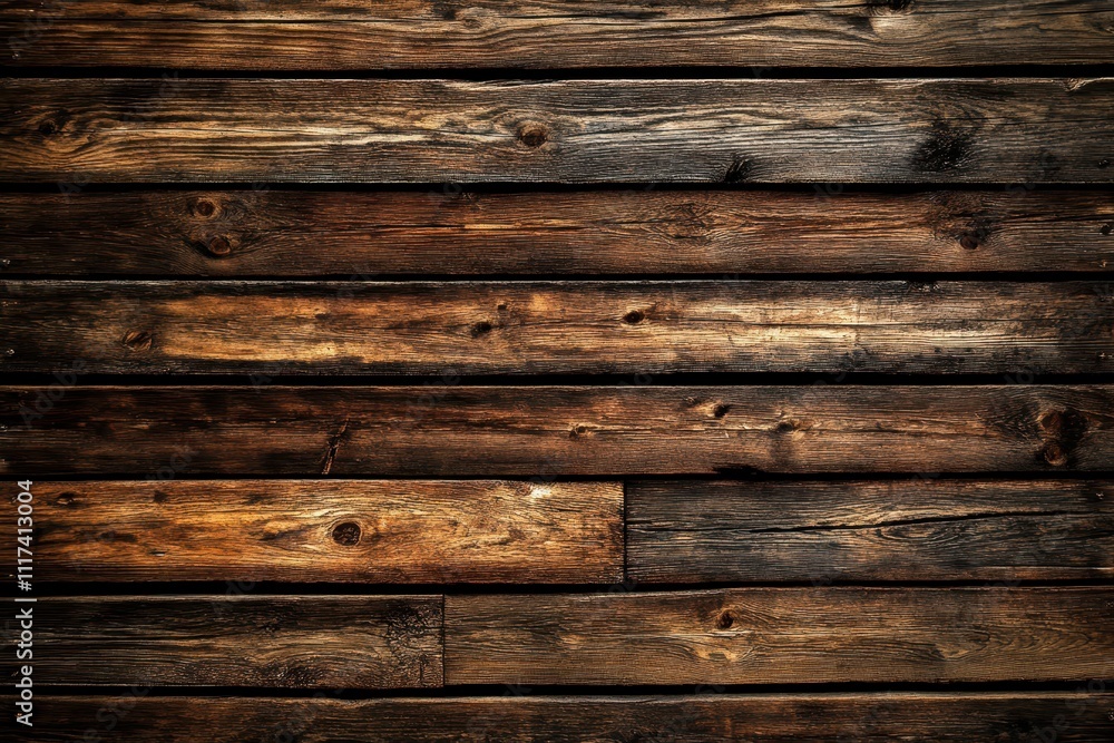 A textured wooden wall with varying shades and patterns, creating a rustic appearance. A textured wooden wall with varying shades and patterns, creating a rustic appearance.