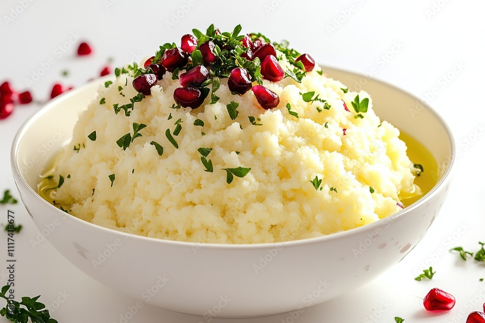 Couscous salad with pomegranate and parsley. Couscous salad with pomegranate and parsley.