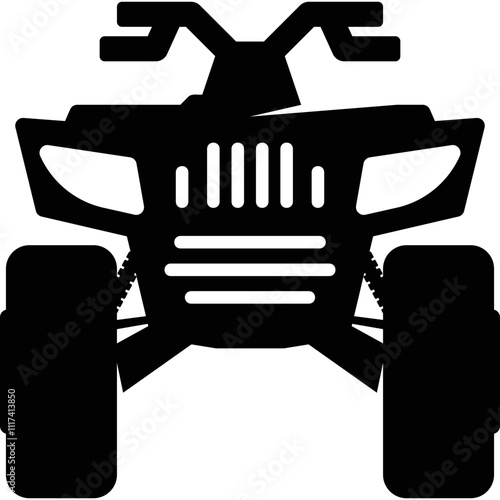 Simple vector icon quad bike
