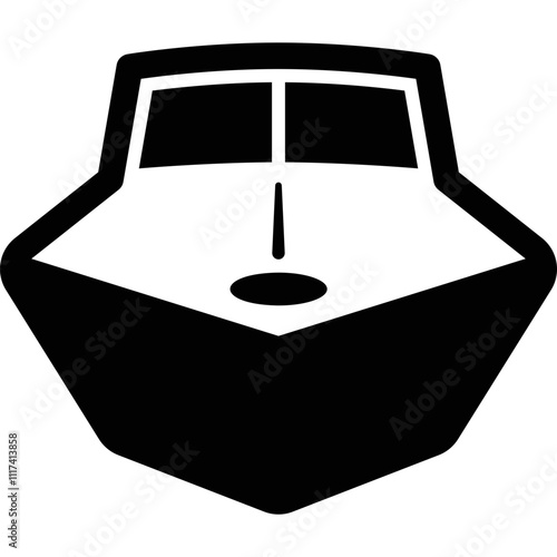 Simple vector icon yacht