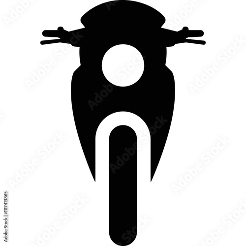 Simple vector icon scooter, motorcycle