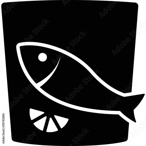 Simple vector icon fish