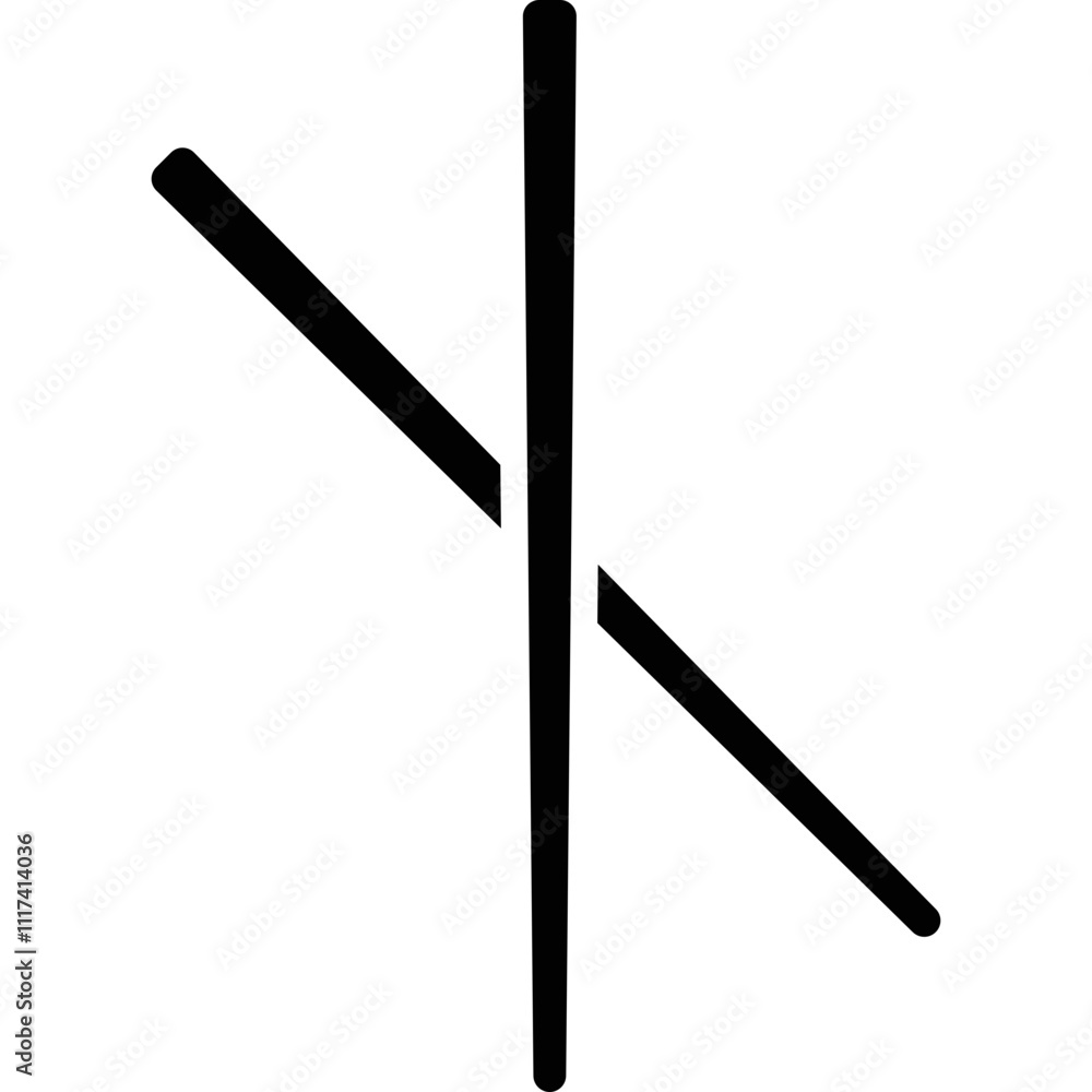Simple vector icon chopsticks for sushi Simple vector icon chopsticks for sushi