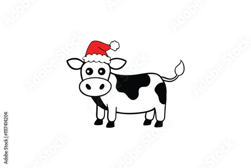 cow cartoon isolated on white