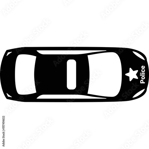 Simple vector icon police car