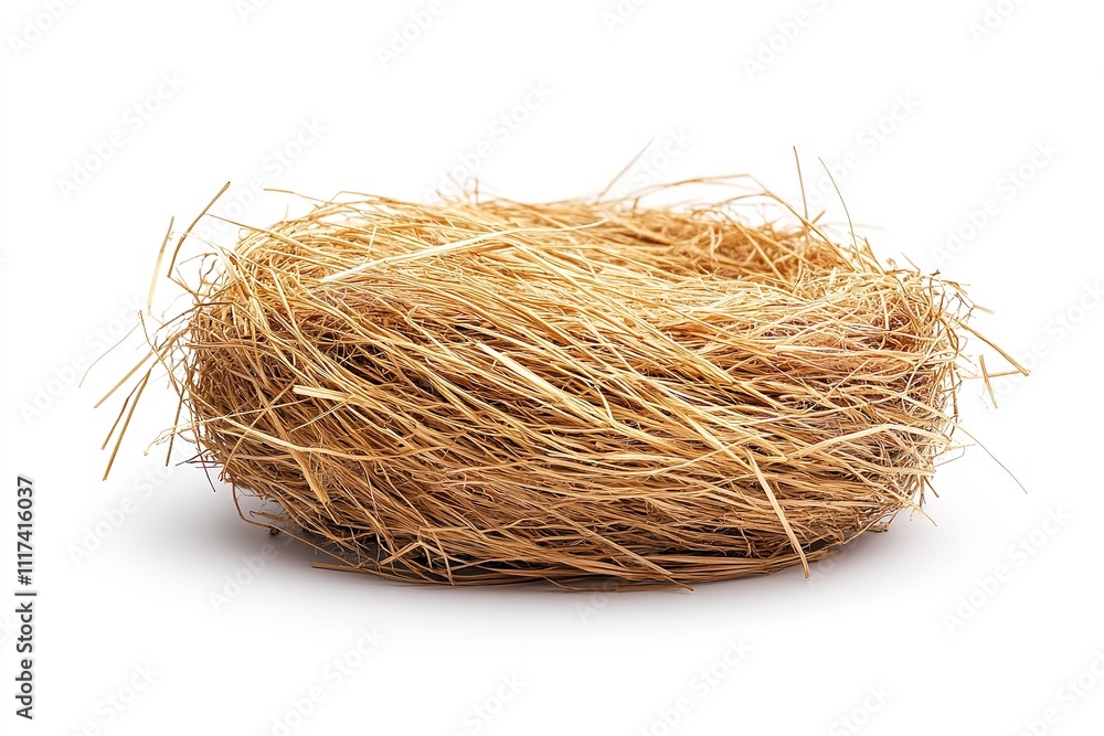 Isolated tumbleweed against a white backdrop. Generative Ai Isolated tumbleweed against a white backdrop. Generative Ai