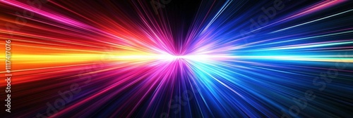 colorful light tunnel background. Neon futuristic flashes on black background. Colorful light exposure in a tunnel. abstract fast moving stripe lines Motion light lines backdrop