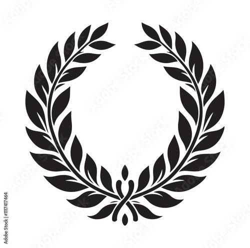 laurel sign silhouette illustration vector