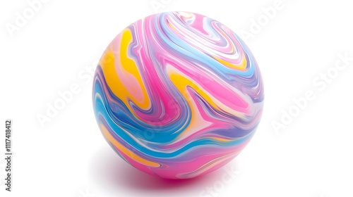 Abstract Colorful Swirled Sphere