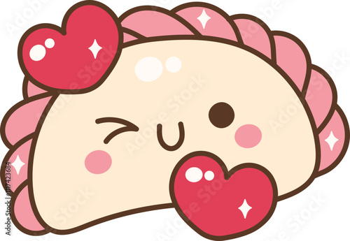 Cute Bakery Character with Heart photo