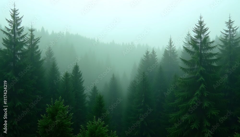 Misty Mountain Forest: A Serene Landscape Misty Mountain Forest: A Serene Landscape