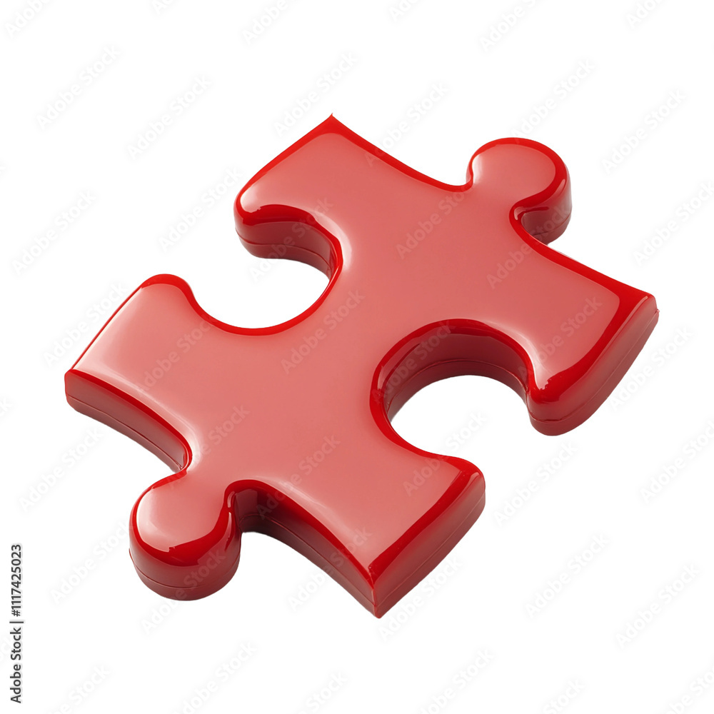 puzzle red isolated on white background puzzle red isolated on white background