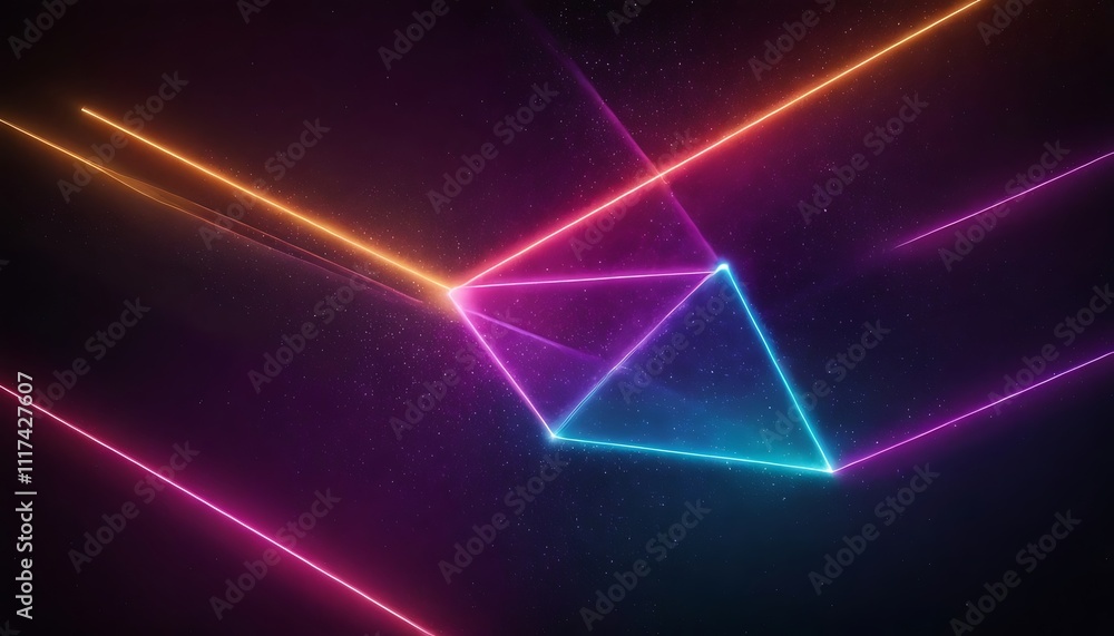 custom made wallpaper toronto digitalOrange purple glowing neon stars abstract modern background. crystal, curve, defocused, 9