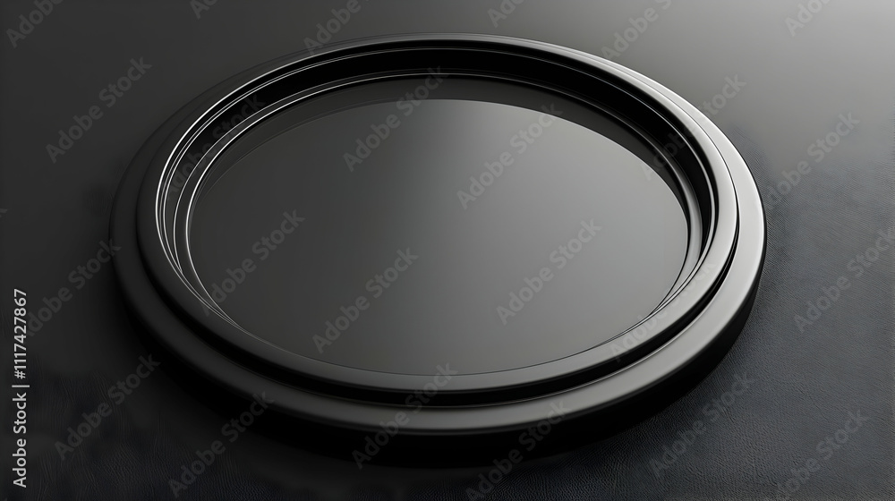Black Circular 3D Illustration Abstract Background Black Circular 3D Illustration Abstract Background
