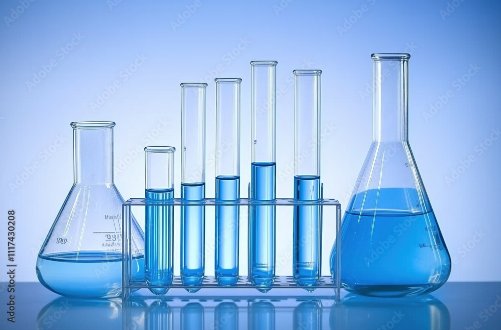glassware with liquid glassware with liquid