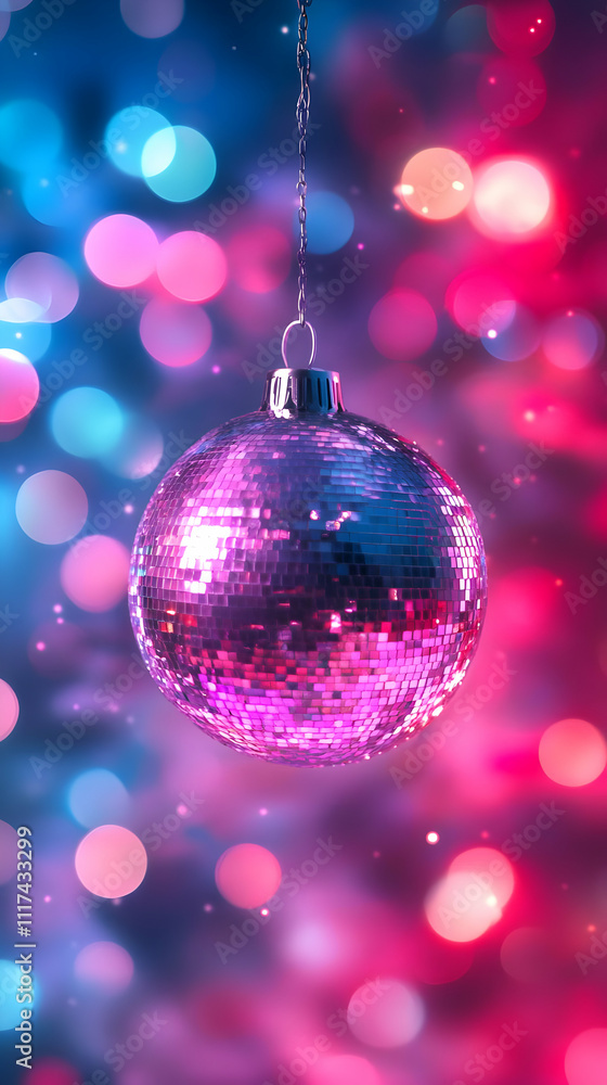 Disco Ball Ornament Abstract Background Disco Ball Ornament Abstract Background