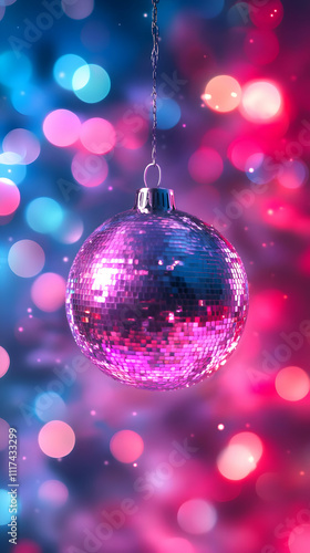 Disco Ball Ornament Abstract Background