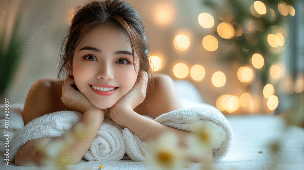 Malay woman enjoy and relax gets spa body care treatment Malay woman enjoy and relax gets spa body care treatment