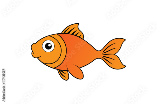 goldfish isolated on white