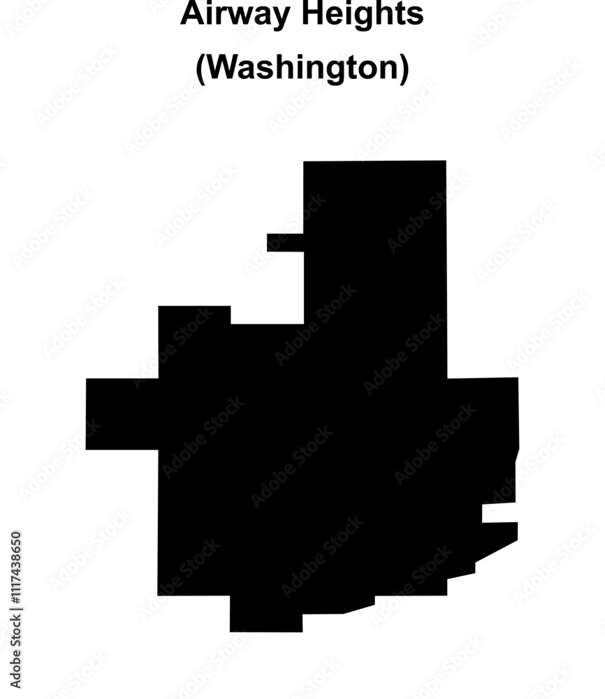 Airway Heights (Washington) blank outline map Airway Heights (Washington) blank outline map