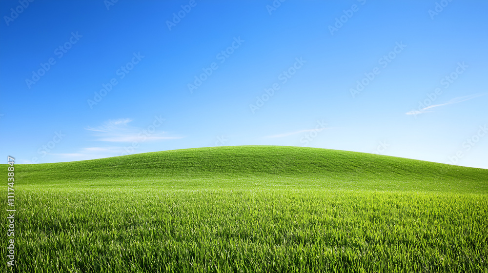 Rolling Green Hills Under a Clear Blue Sky Rolling Green Hills Under a Clear Blue Sky
