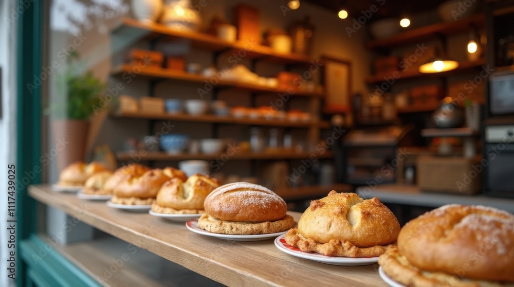 Charming Little Bakery with Freshly Baked Bread and Pies Charming Little Bakery with Freshly Baked Bread and Pies