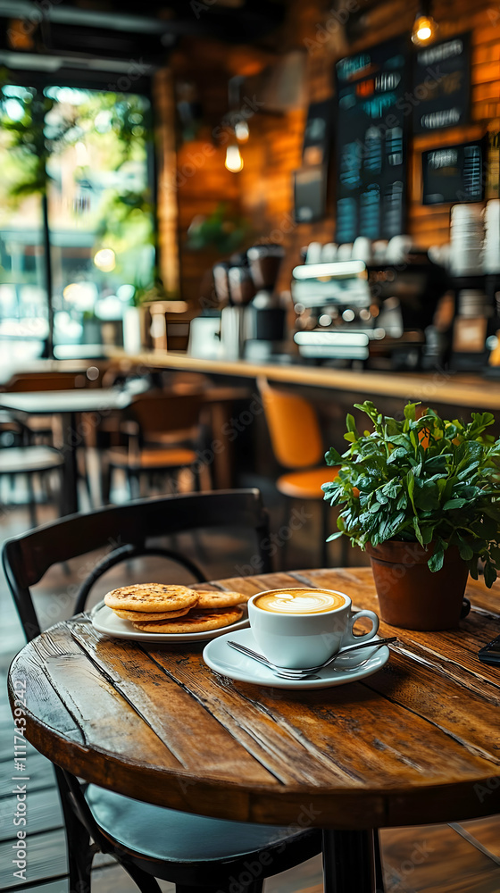 Cozy Cafe Latte Art Illustration Cozy Cafe Latte Art Illustration