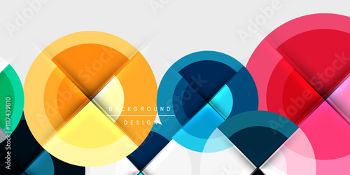 Target circle geometric abstract shapes. Vector Illustration For Wallpaper, Banner, Background, Card, Book Illustration, landing page