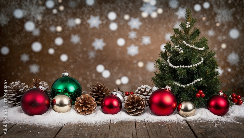 christmas tree decorationss-Generated AI christmas tree decorationss-Generated AI