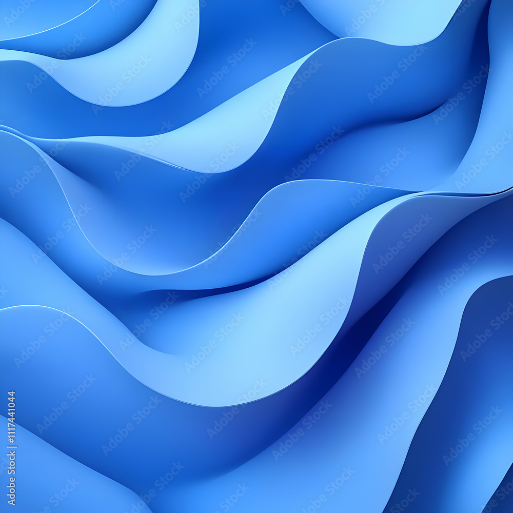 Blue Abstract 3D Wave Background