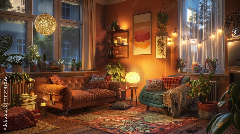 Modern living room interior Modern living room interior