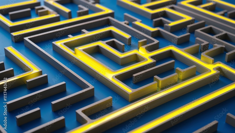 golden labyrinth in the labyrinths-Generated AI golden labyrinth in the labyrinths-Generated AI
