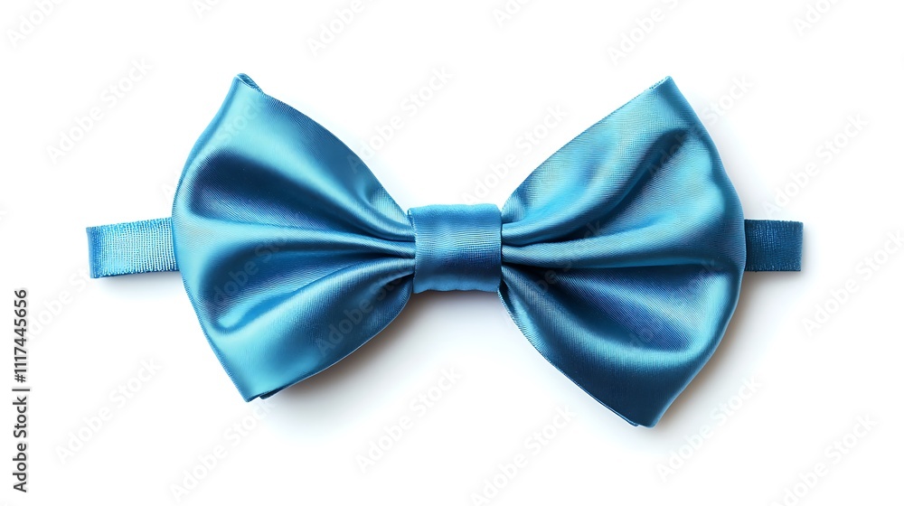 Blue Bow Tie on White Background Blue Bow Tie on White Background