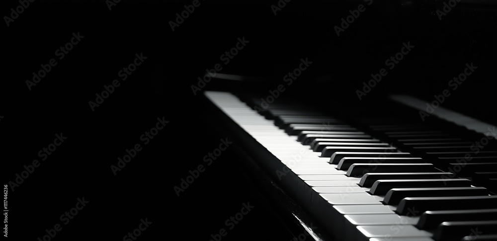 Naklejka premium piano keys close up 