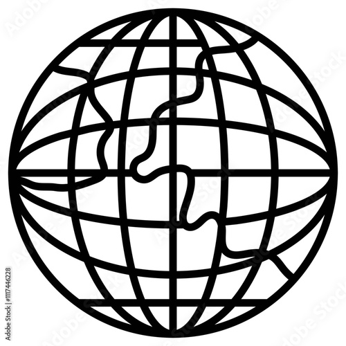 Globe Grid Icon