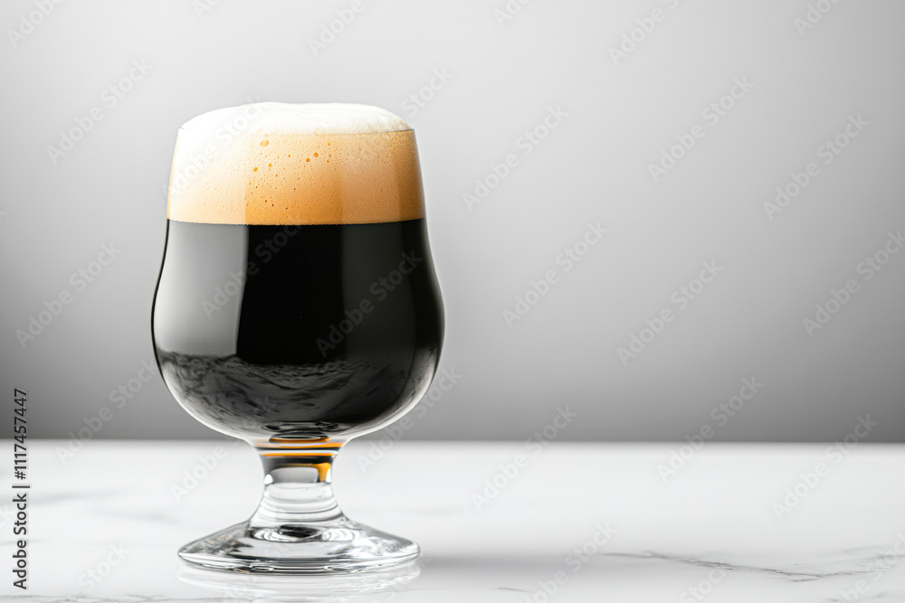 A glass of beer is sitting on a table A glass of beer is sitting on a table