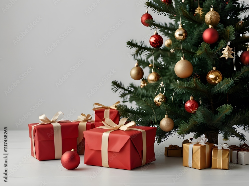 Christmas tree with gift boxes Christmas tree with gift boxes