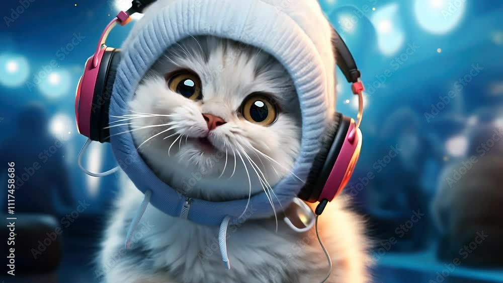 Adorable animation: a cute animated kitten bringing joy and charm, showcasing playful movements, expressive features, and delightful antics, perfect for family entertainment and spreading happiness. Adorable animation: a cute animated kitten bringing joy and charm, showcasing playful movements, expressive features, and delightful antics, perfect for family entertainment and spreading happiness.