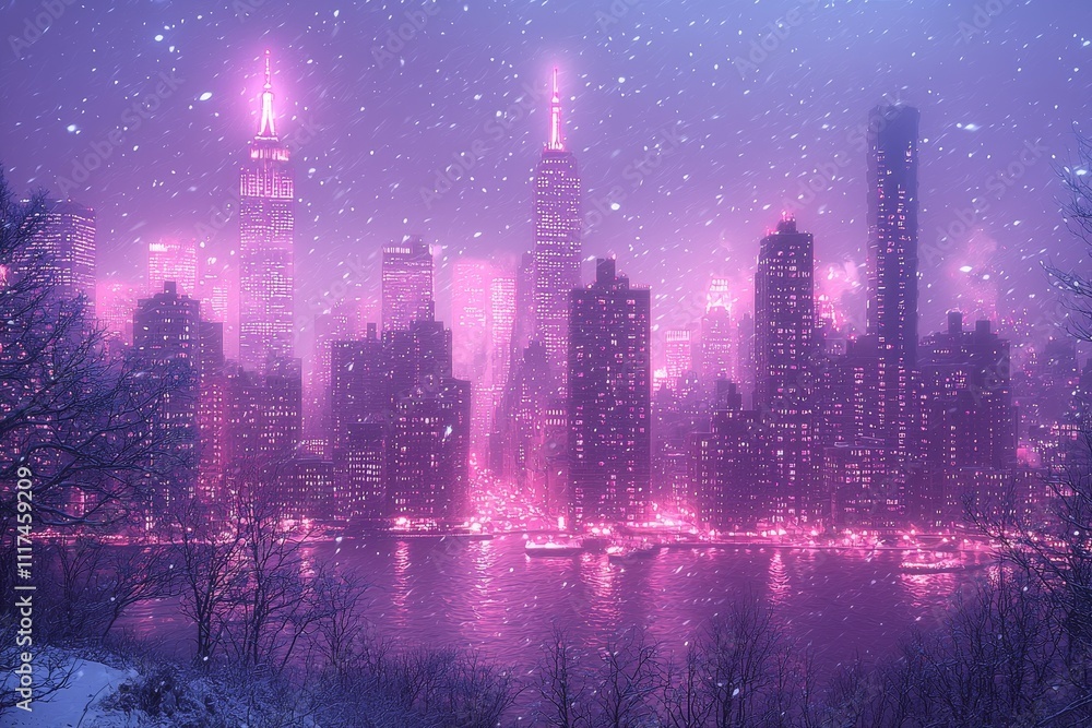 Snowy Night in the City Snowy Night in the City